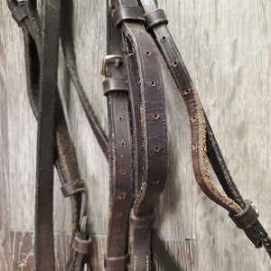 Rsd Bridle *gc/fair, v.stiff, dry, scraped edges, rubs, creases, twists, v.tight keepers