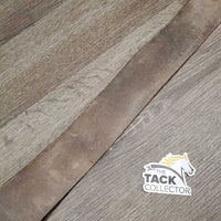 Flat Single Leather Girth *gc, scraped edges, stains, older, peeled buckles
