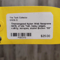 Nylon Web Neoprene Girth, x1 els *fair, holey edges, v.dirty, scrapes, stains
