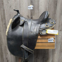 14" *XW" Snowy River Style Aussie Saddle, Horn, Girth, Stirrup Leathers & Irons, "Australian Stock Saddle" Neoprene Saddle Pad, "Kimberley Series" Saddle Bags
