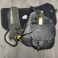 14" *XW" Snowy River Style Aussie Saddle, Horn, Girth, Stirrup Leathers & Irons, "Australian Stock Saddle" Neoprene Saddle Pad, "Kimberley Series" Saddle Bags
