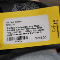 Anatomical Hvy Thick Padded Leather Dressage - Short Girth *vgc, mnr dirt?residue, hair, dusty, deep creases
