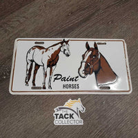 "Paint Horses" Front License Plate *vgc, paint on bag, mnr spots & scratches