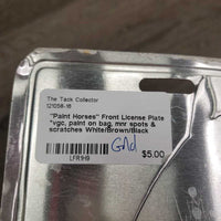 "Paint Horses" Front License Plate *vgc, paint on bag, mnr spots & scratches
