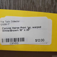 Canvas Horse Print *gc, warped
