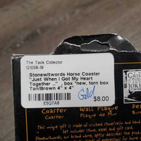 Stonewitwords Horse Coaster "Just When I Got My Heart Together ..." , box *new, torn box
