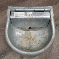 Galvanized Automatic Stall Water Bowls, float, screws *vgc, clean, stains, residue, scratches, scrapes, rubs
