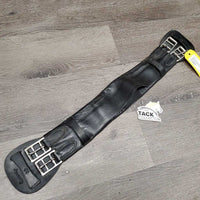 Tri Fold Leather Dressage Girth *gc, clean & dirt spots, folded/curled edges, creases, hairy seams
