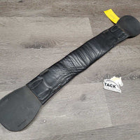 Tri Fold Leather Dressage Girth *gc, clean & dirt spots, folded/curled edges, creases, hairy seams