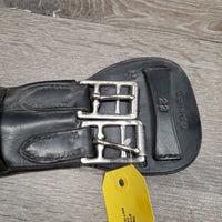 Tri Fold Leather Dressage Girth *gc, clean & dirt spots, folded/curled edges, creases, hairy seams