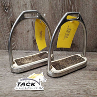 Fine Hvy Stirrup Irons, "Sure Grip" Carpet Grips *gc, mnr dirt, scrapes, rust & scratches