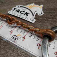 Single Twisted Copper Wire Western Loose Ring Bit *gc, clean, residue, chewed, sharp edge
