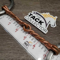 Single Twisted Copper Wire Western Loose Ring Bit *gc, clean, residue, chewed, sharp edge
