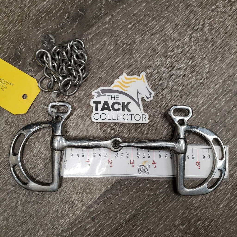 Jointed Kimberwick Snaffle Bit, chain *gc, dirty, residue, scratches, stains