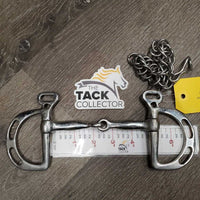 Jointed Kimberwick Snaffle Bit, chain *gc, dirty, residue, scratches, stains
