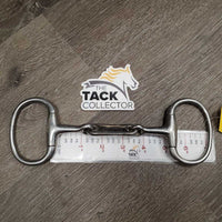 Med French Link Eggbutt Bit, wide flat center bar *gc/fair, v.dirty, loose joints, scratches
