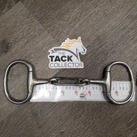 Med French Link Eggbutt Bit, wide flat center bar *gc/fair, v.dirty, loose joints, scratches
