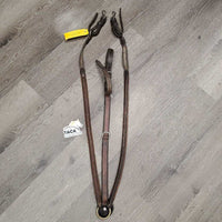 Fs Rsd Padded LEather & Elastic Breastplate, snaps *N0 Witherbridge, older, gc/fair, rubs, dirty, faded, stains