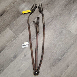 Fs Rsd Padded LEather & Elastic Breastplate, snaps *N0 Witherbridge, older, gc/fair, rubs, dirty, faded, stains