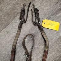Fs Rsd Padded LEather & Elastic Breastplate, snaps *N0 Witherbridge, older, gc/fair, rubs, dirty, faded, stains
