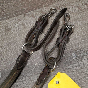 Fs Rsd Padded LEather & Elastic Breastplate, snaps *N0 Witherbridge, older, gc/fair, rubs, dirty, faded, stains