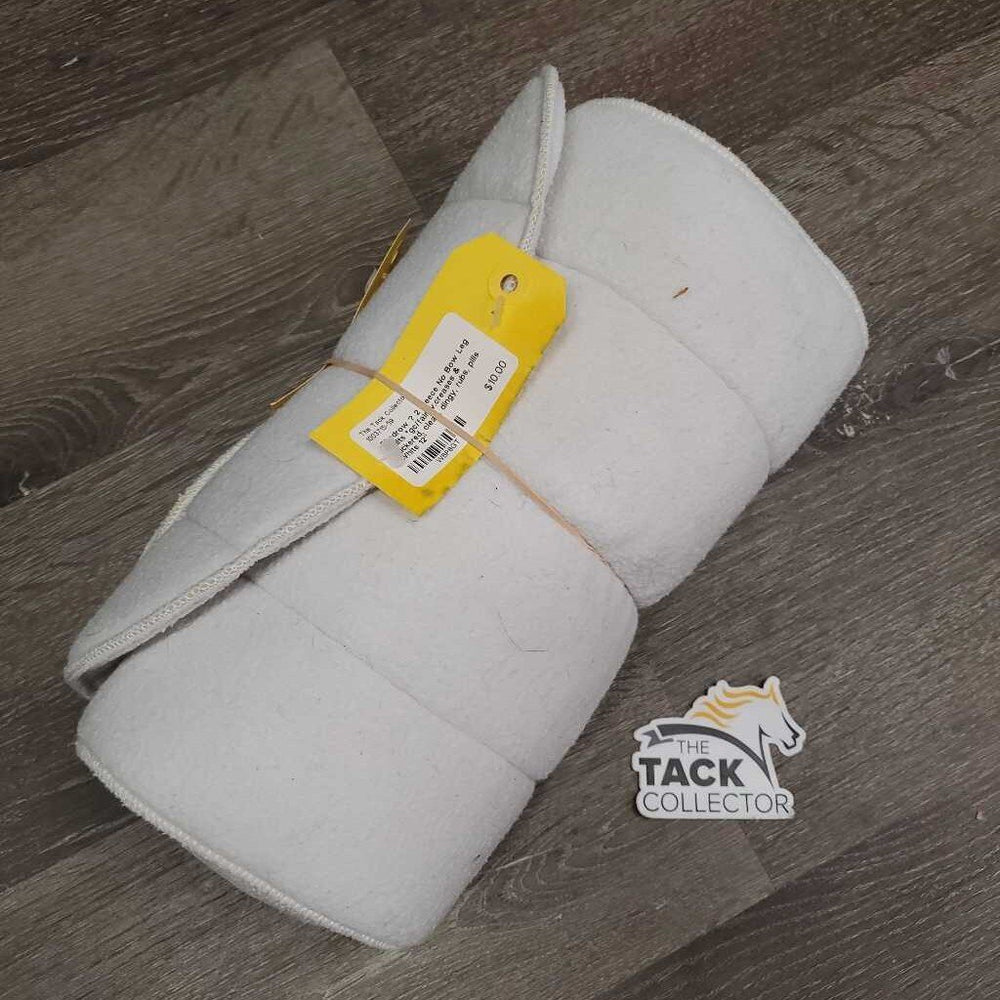 2 Fleece No Bow Leg Quilts *gc/fair, v.creases & puckered, clean, dingy, rubs, pills