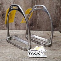 Pr Fine Hvy Stirrup Irons *No Grips, clean, gc, stains, residue, scratches, rust?

