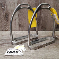 Pr Fine Hvy Stirrup Irons *No Grips, clean, gc, stains, residue, scratches, rust?