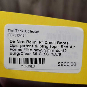 Pr Dress Boots, zips, patent & bling tops, Red Air Forms *like new, v.mnr dust?