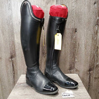 Pr Dress Boots, zips, patent & bling tops, Red Air Forms *xc, mnr rubs & dirt
