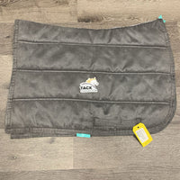 Thick Quilt Saddle Pad *gc, mnr hair, shavings, rough binding, threads, rubs, repairs, puckers, holey edges