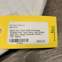 Quilt Dressage Saddle Pad *vgc, hairy, mnr stains, pills, mnr dingy, threads
