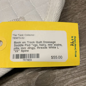 Quilt Dressage Saddle Pad *vgc, hairy, mnr stains, pills, mnr dingy, threads