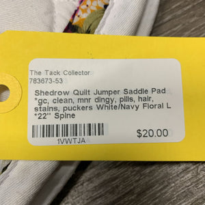 Quilt Jumper Saddle Pad *gc, clean, mnr dingy, pills, hair, stains, puckers