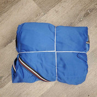 Hvy Cotton Stable Sheet, 2 legs, 0 tail *vgc, v. mnr stains, hair, pilly, broken snap, frays

