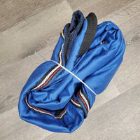 Hvy Cotton Stable Sheet, 2 legs, 0 tail *vgc, v. mnr stains, hair, pilly, broken snap, frays

