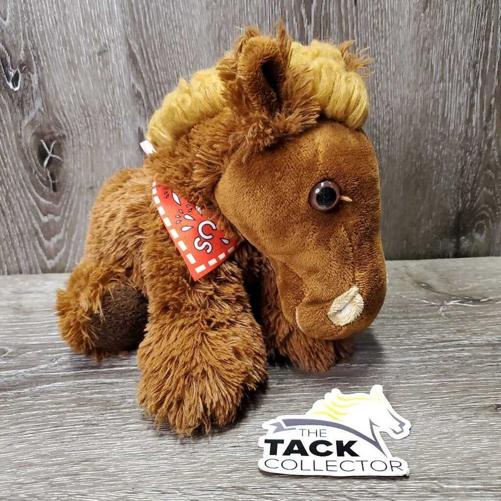 Stuffed Animal House Horse Stuffed Animal, Calgary Stampede Scarf *gc, clean, v.clumpy mane & tail, older