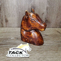 Wood Horse Pencil Holder *gc, sm holes, scrapes, rubs & marks
