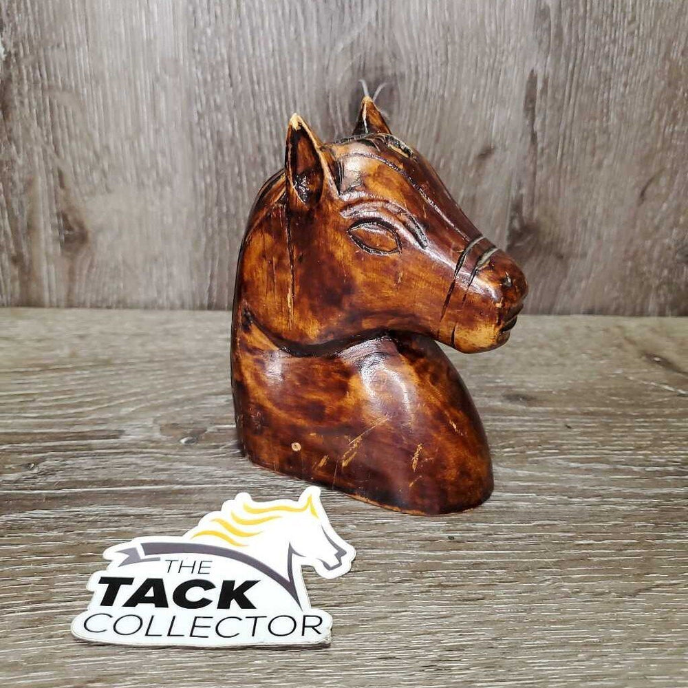 Wood Horse Pencil Holder *gc, sm holes, scrapes, rubs & marks
