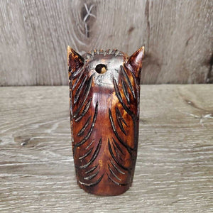 Wood Horse Pencil Holder *gc, sm holes, scrapes, rubs & marks