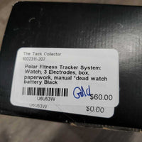 Fitness Tracker System: Watch, 3 Electrodes, box, paperwork, manual *dead watch battery
