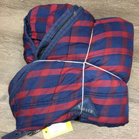Lt Stable Blanket, 0 legs/tail *gc, older, hairy, tears, pilly, missing grommets, threads

