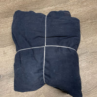 Cotton Stable Sheet, piping, 0 legs/tail *gc, shrunk, hairy, mnr hole, stains, faded, rubs
