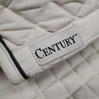 Quilt Dressage Saddle Pad "Alberta Horse Trials" 1x piping *gc, dingy, mnr stains, hair, threads, v.pilly
