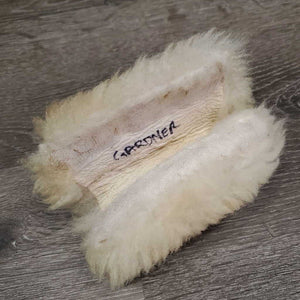 4 Assorted Sheepskin Halter Fuzzies *vgc, clean, mnr dirt, hair & clumpy