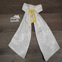 Satin Stock Tie & velcro Collar *gc, older, edge frays & rubs
