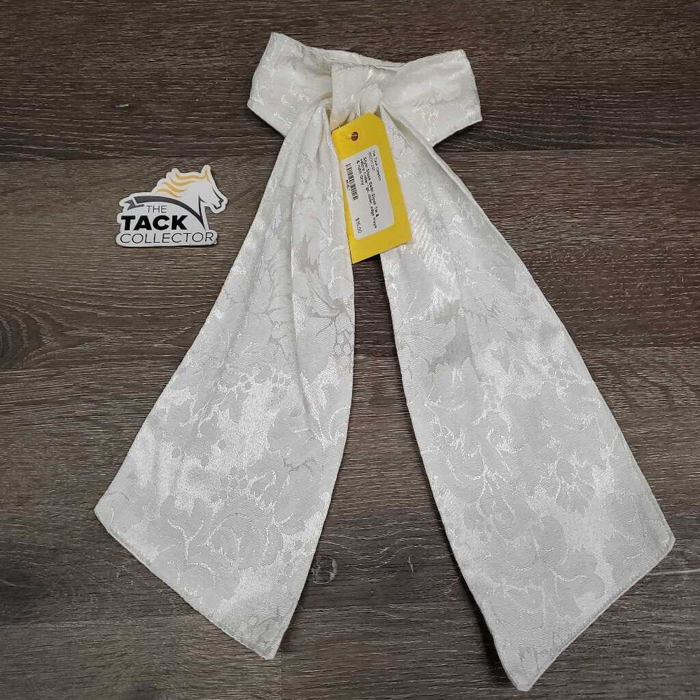 Satin Stock Tie & velcro Collar *gc, older, edge frays & rubs