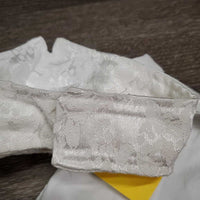 Satin Stock Tie & velcro Collar *gc, older, edge frays & rubs
