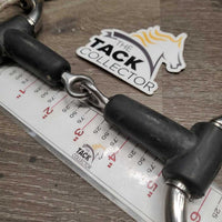Thick Jointed Rubber Gag Bit, Fine Nylon Rope Cheeks *vgc/xc, clean, mnr stains, scratches & rubs
