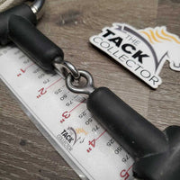 Thick Jointed Rubber Gag Bit, Fine Nylon Rope Cheeks *vgc/xc, clean, mnr stains, scratches & rubs
